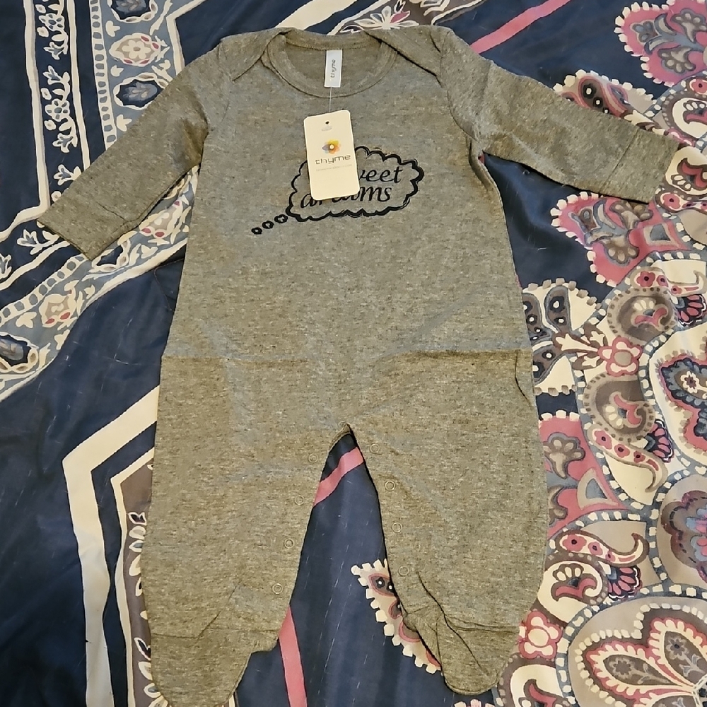 Cloud Island Gray Sweet Dreams Footie